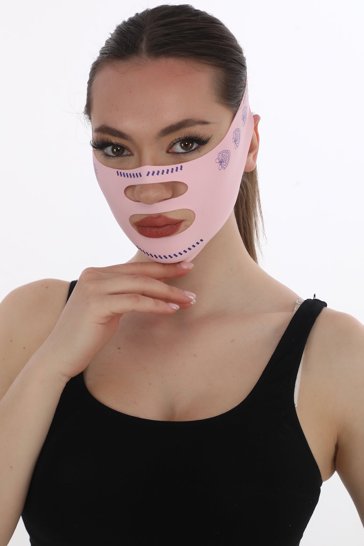 FlexFace™ Ayarlanabilir Yüz Şekillendirici Bant – Çene & Yanak Destekli