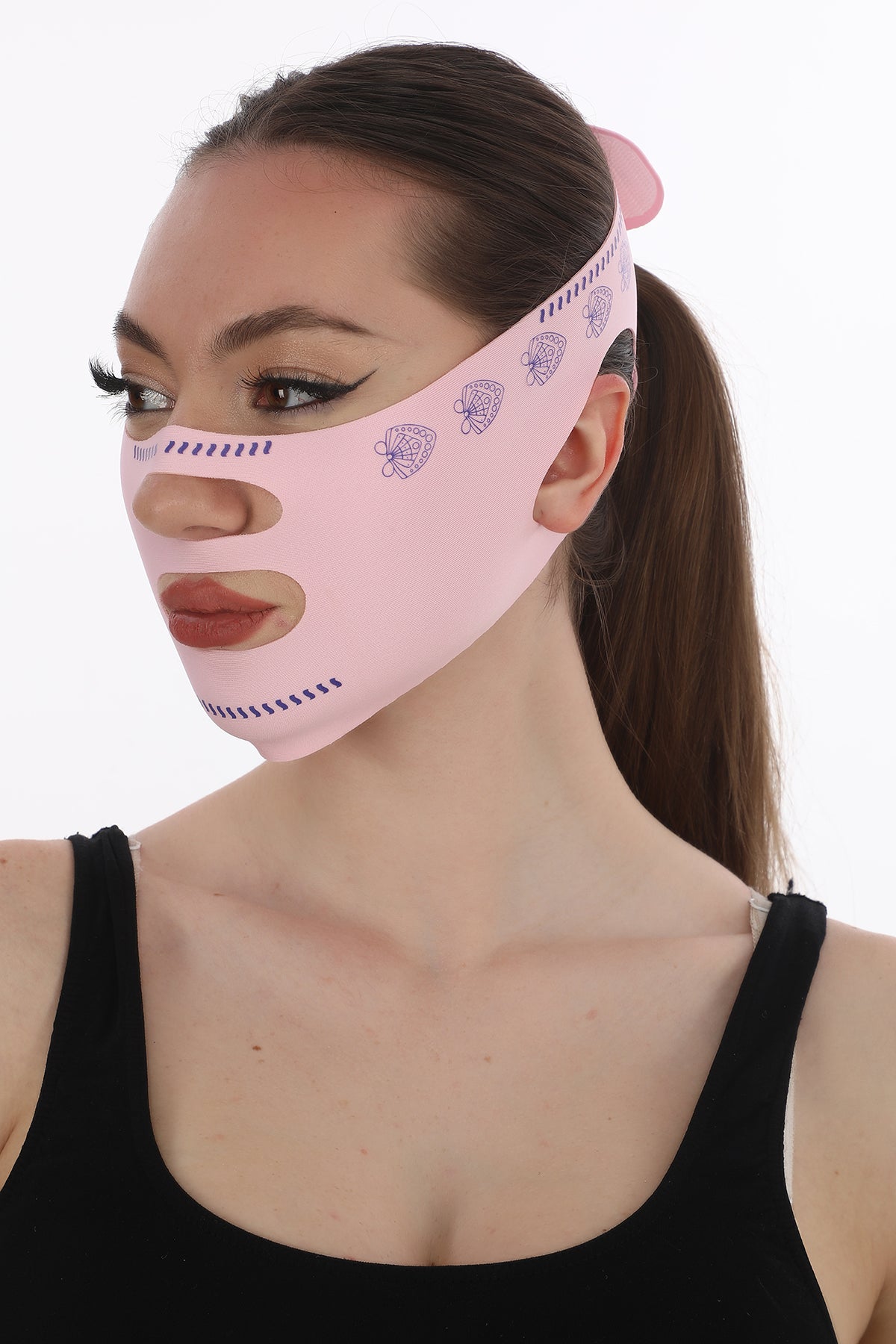 FlexFace™ Ayarlanabilir Yüz Şekillendirici Bant – Çene & Yanak Destekli