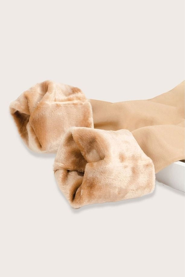 ThermaSoft™ Yüksek Bel Peluş Termal Tayt – Kışın En Rahat ve Toparlayıcı Seçimi