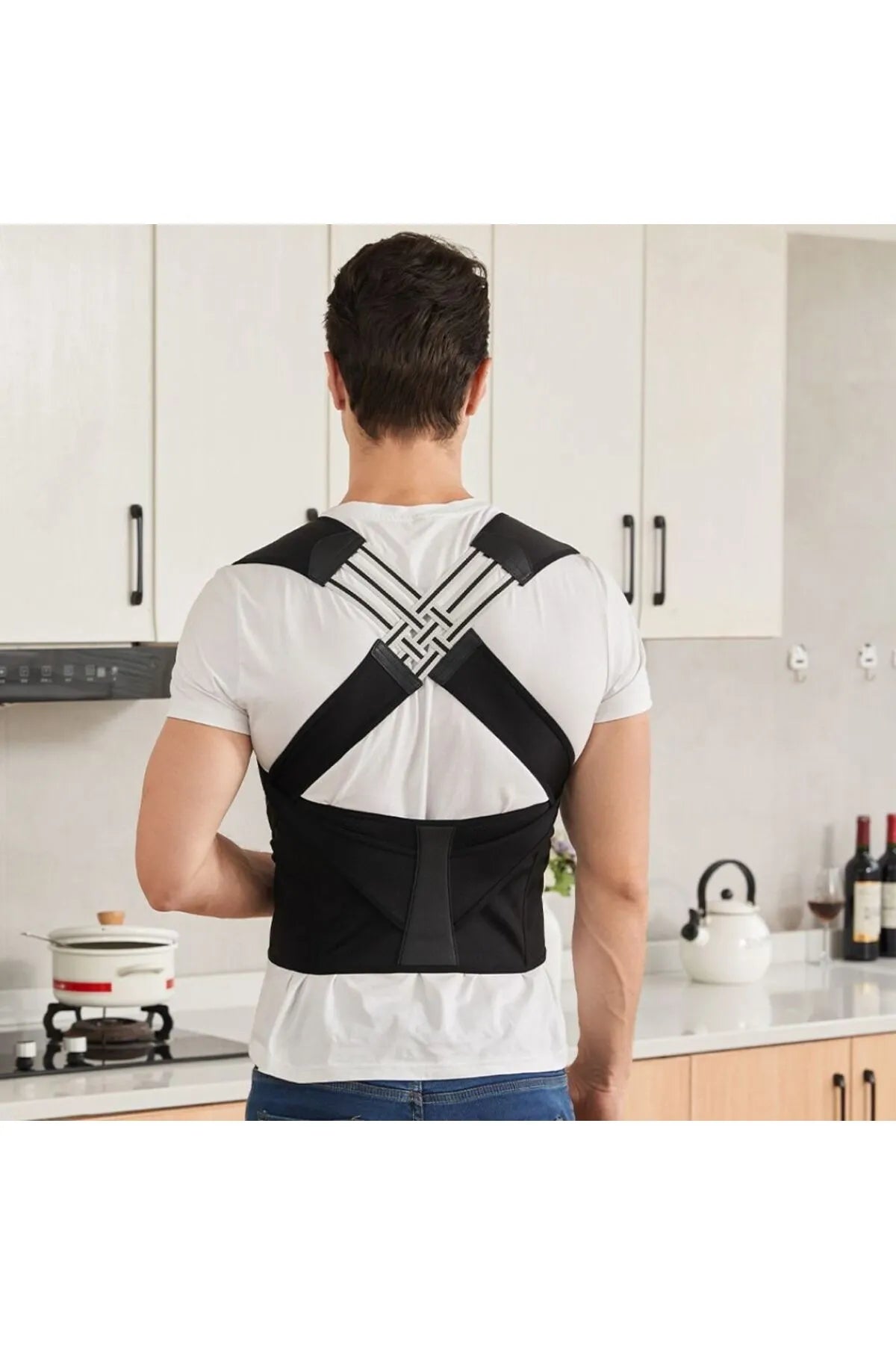 OrthoFlex™ Çift Destekli Duruş Düzeltici Sırt Korsesi – X Kayışlı, Unisex Duruş ve Sırt Destekleyici Tasarım