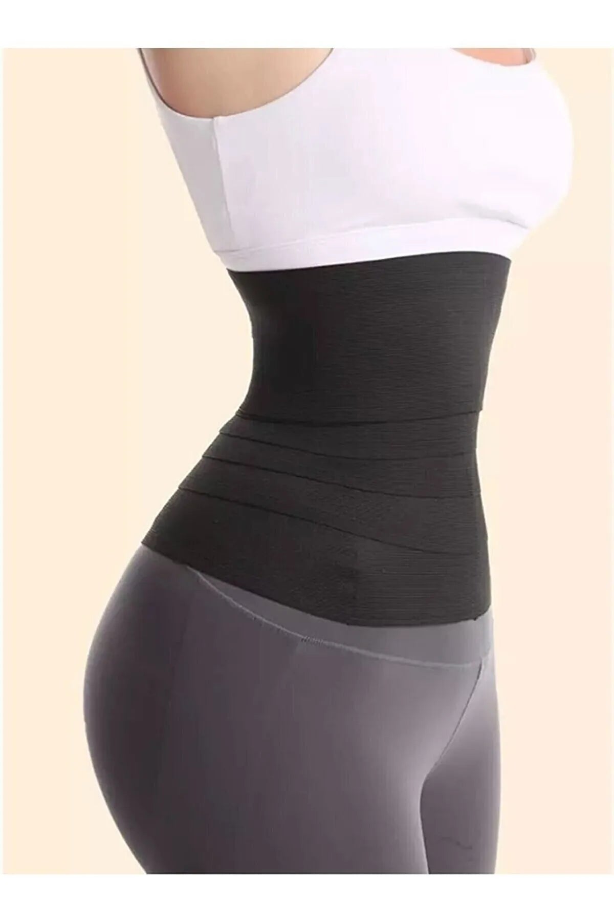 FlexWrap™ Unisex Bel Sargı Bandajı – Kum Saati Etkili, Kaymaz Tasarım ve 2m-5m Uzunluk Seçenekli