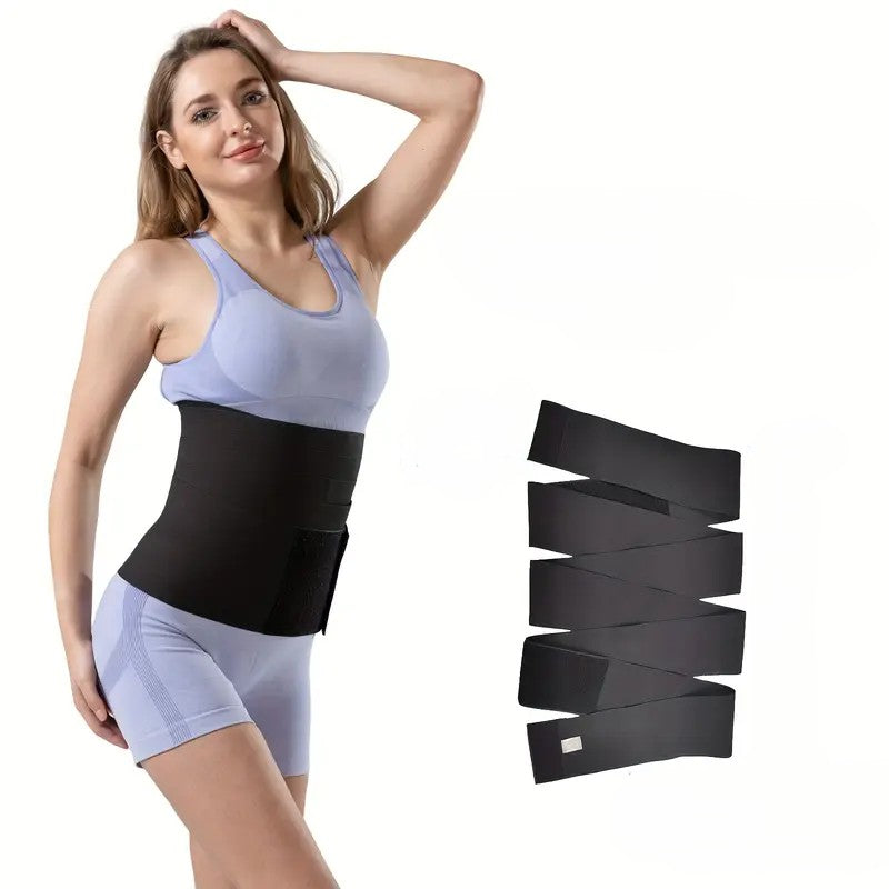 FlexWrap™ Unisex Bel Sargı Bandajı – Kum Saati Etkili, Kaymaz Tasarım ve 2m-5m Uzunluk Seçenekli