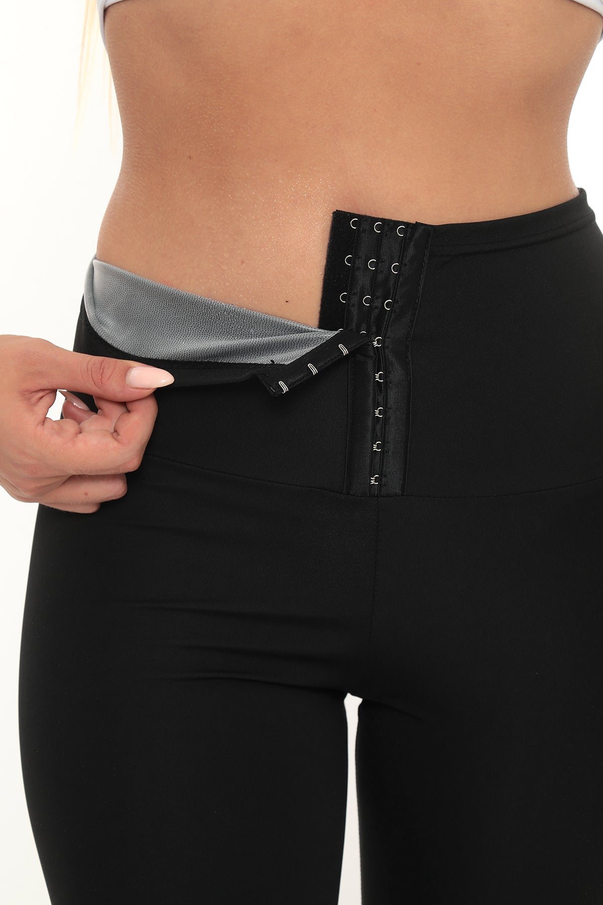 ThermaFit™ 3 Kademeli Agraflı Şort Korse – Isı Destekli Toparlayıcı Spor Tasarım