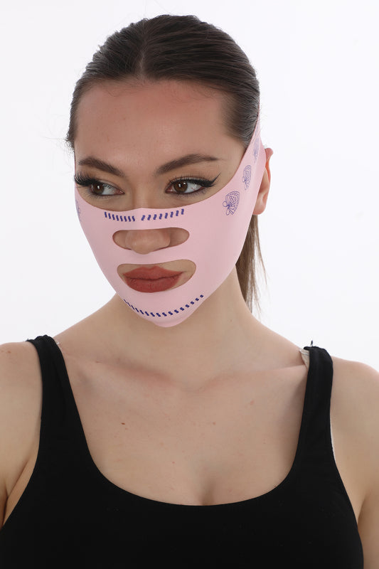 FlexFace™ Ayarlanabilir Yüz Şekillendirici Bant – Çene & Yanak Destekli