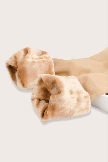 ThermaSoft™ Yüksek Bel Peluş Termal Tayt – Kışın En Rahat ve Toparlayıcı Seçimi