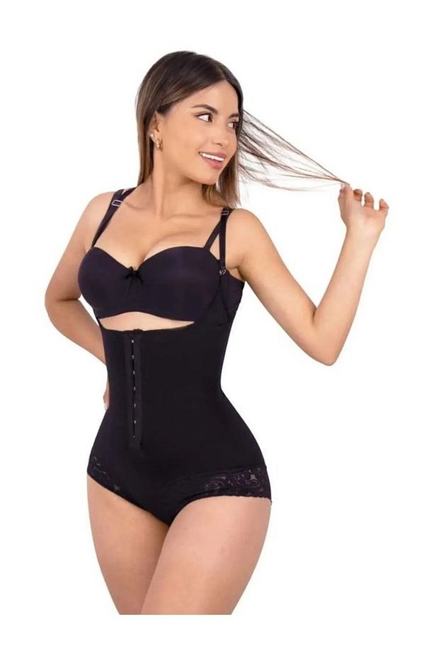 FlexiShape™ Çıtçıtlı Agraflı Korse – Dantelli, Ayarlanabilir ve Günlük Toparlayıcı Tasarım