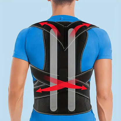 PosturePro™ Duruş Düzeltici Sırt Korsesi – Çift Balenli, Omuz ve Sırt Destekli Unisex Tasarım