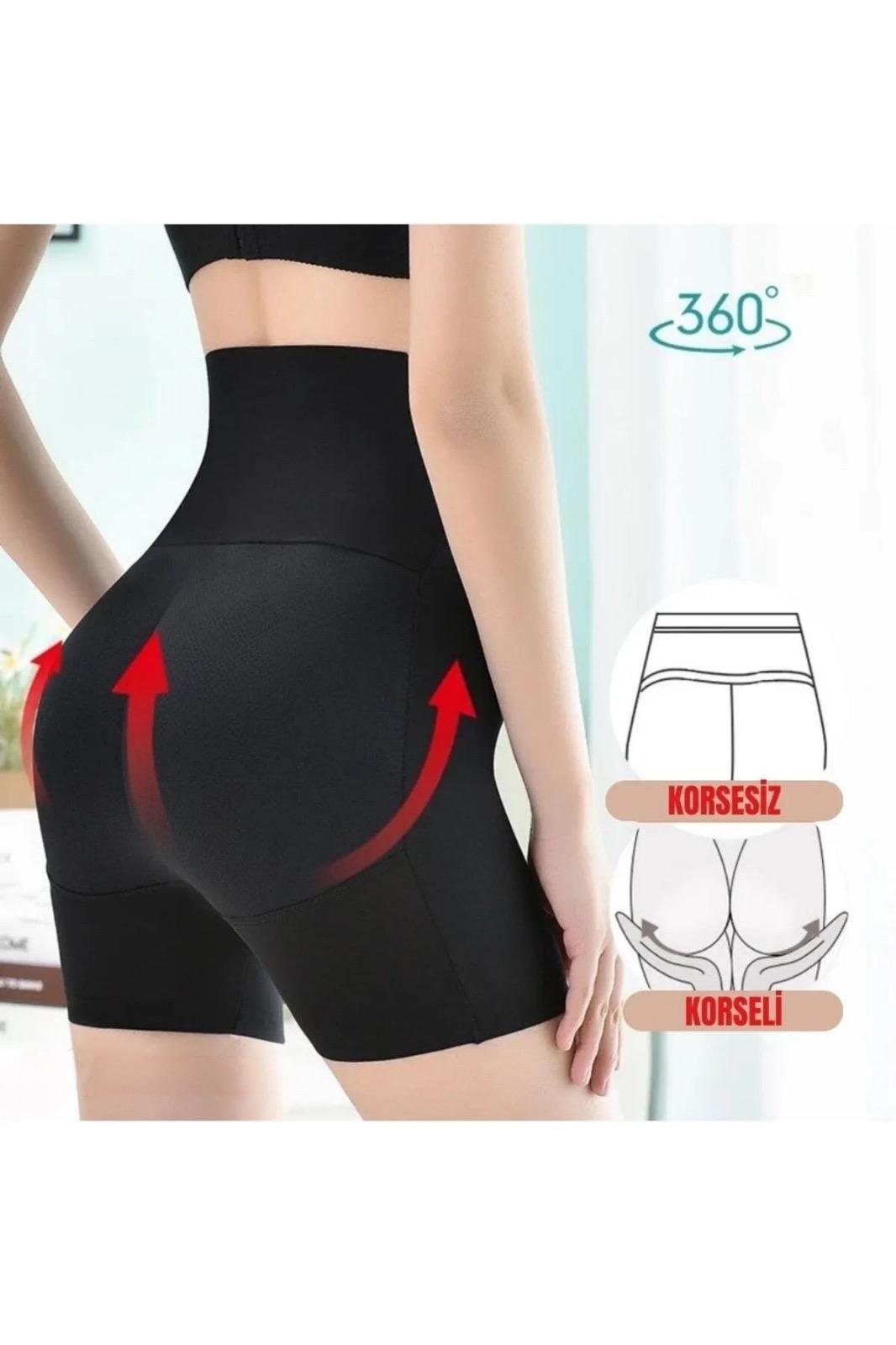LiftShape™ Pop-Up Şort – Silikon Destekli, Popo Şekillendirici ve Konforlu Tasarım