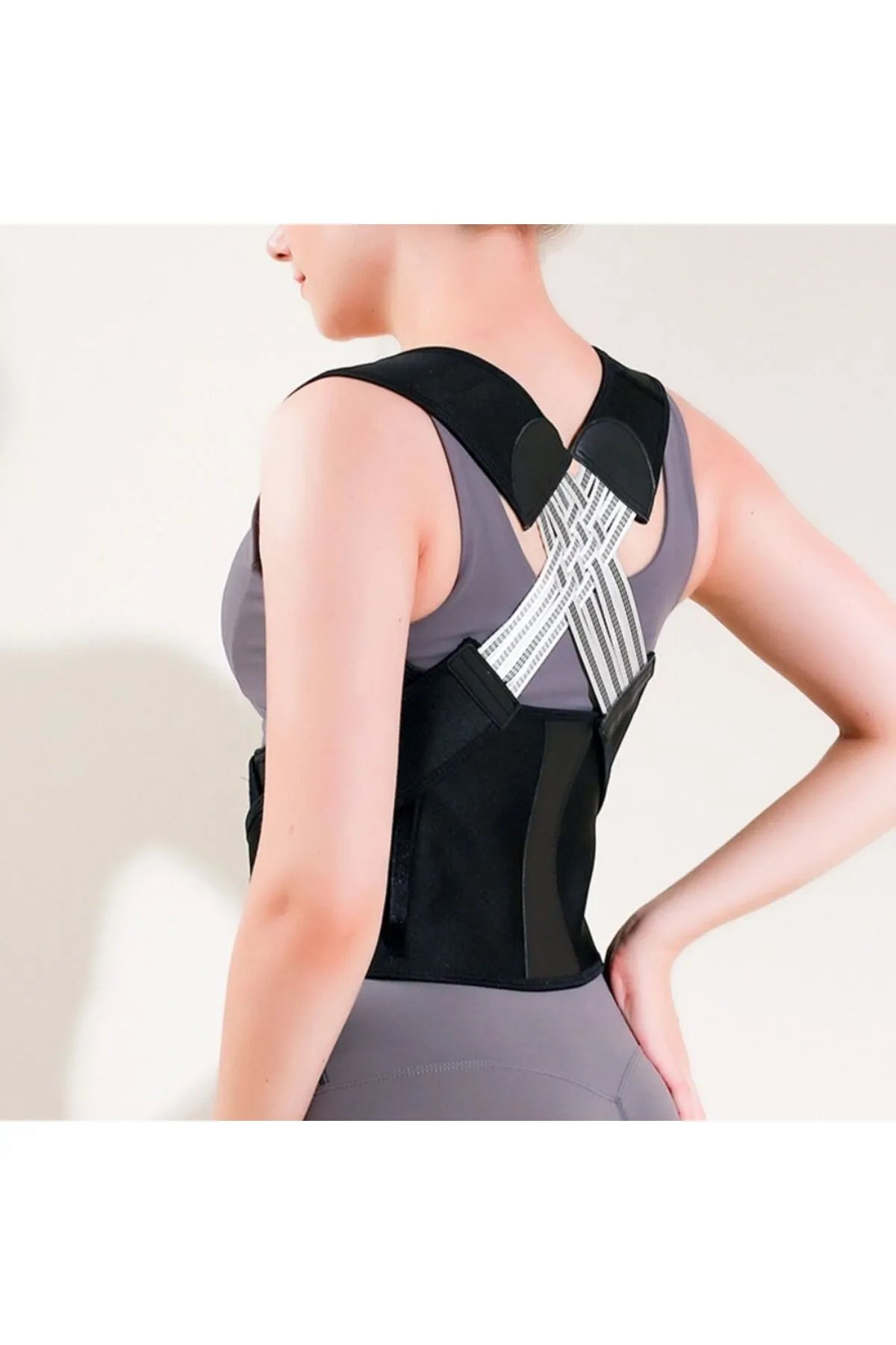 OrthoFlex™ Çift Destekli Duruş Düzeltici Sırt Korsesi – X Kayışlı, Unisex Duruş ve Sırt Destekleyici Tasarım