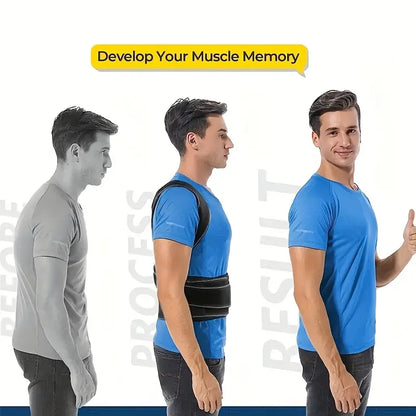 PosturePro™ Duruş Düzeltici Sırt Korsesi – Çift Balenli, Omuz ve Sırt Destekli Unisex Tasarım