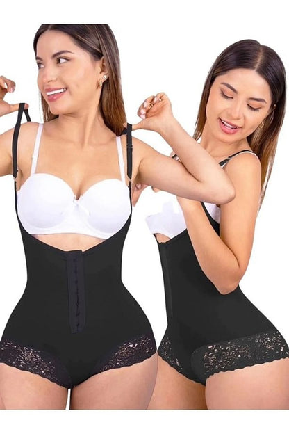 FlexiShape™ Çıtçıtlı Agraflı Korse – Dantelli, Ayarlanabilir ve Günlük Toparlayıcı Tasarım