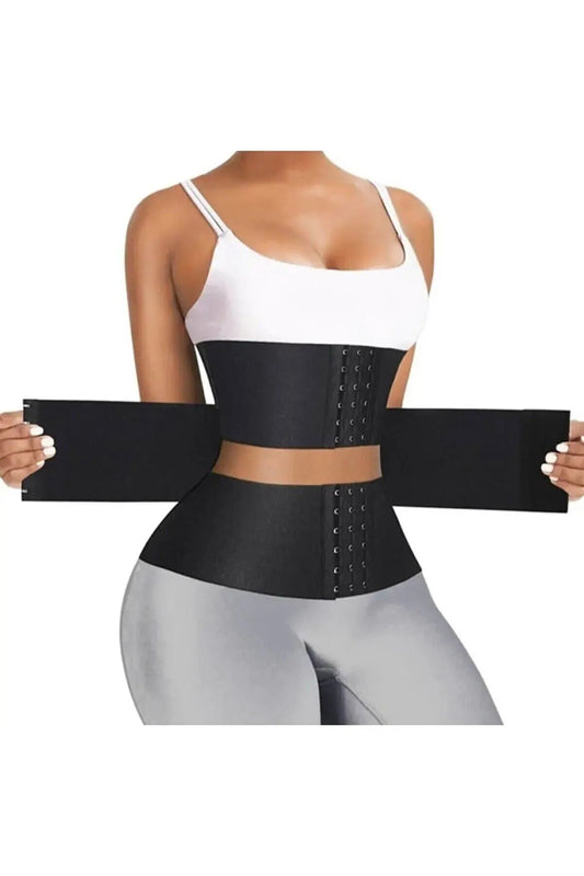 WaistCurve™ Agraflı Latex Bel Korsesi – Kum Saati Etkili, Ayarlanabilir Tasarım