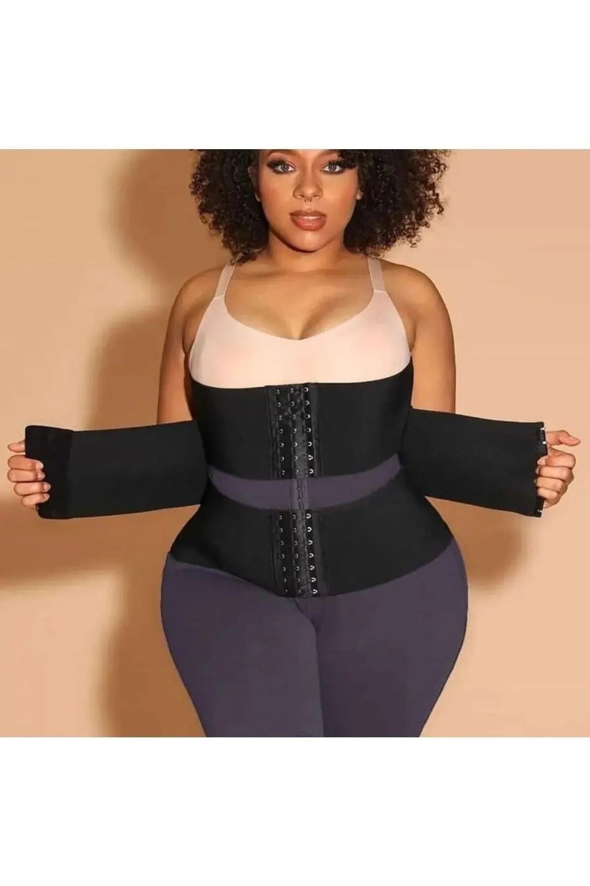 WaistCurve™ Agraflı Latex Bel Korsesi – Kum Saati Etkili, Ayarlanabilir Tasarım
