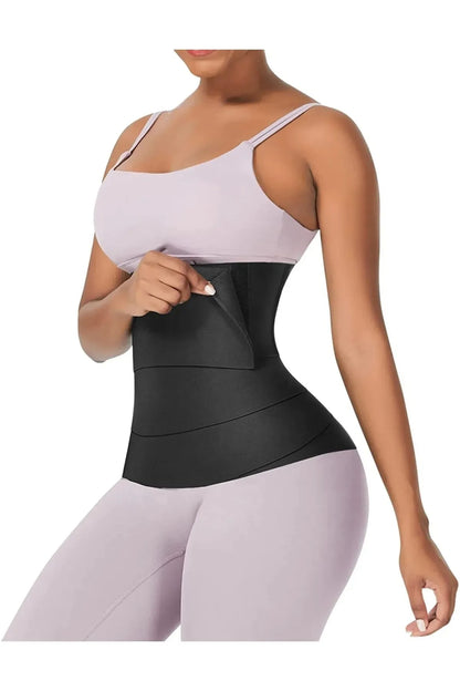 FlexWrap™ Unisex Bel Sargı Bandajı – Kum Saati Etkili, Kaymaz Tasarım ve 2m-5m Uzunluk Seçenekli
