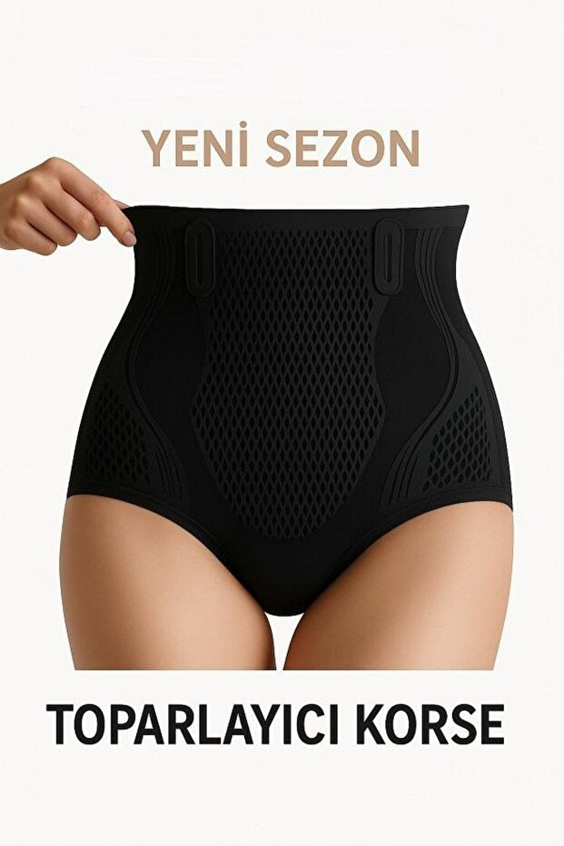 REYNEV İyonizer Korse – Yüksek Bel Toparlayıcı Buz İpek Korse