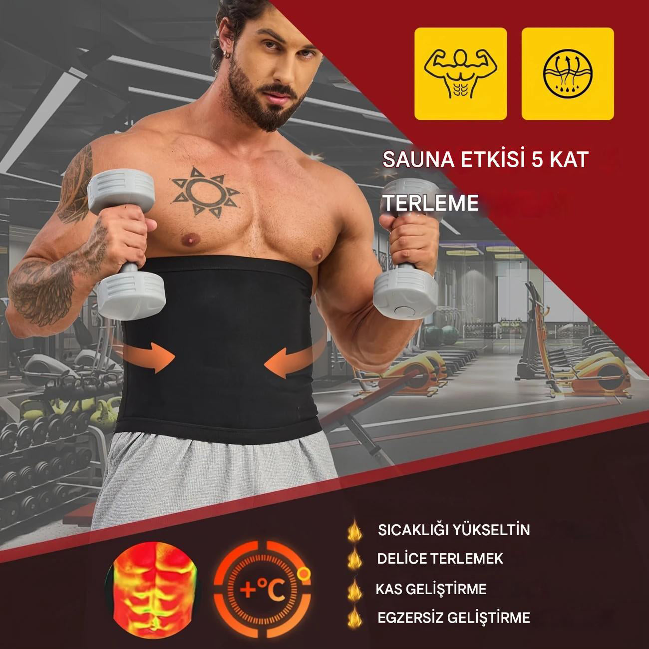 ThermoFit™ Unisex Termal Bel Korse – Günlük Kullanım İçin Esnek ve Konforlu Slip Tasarım