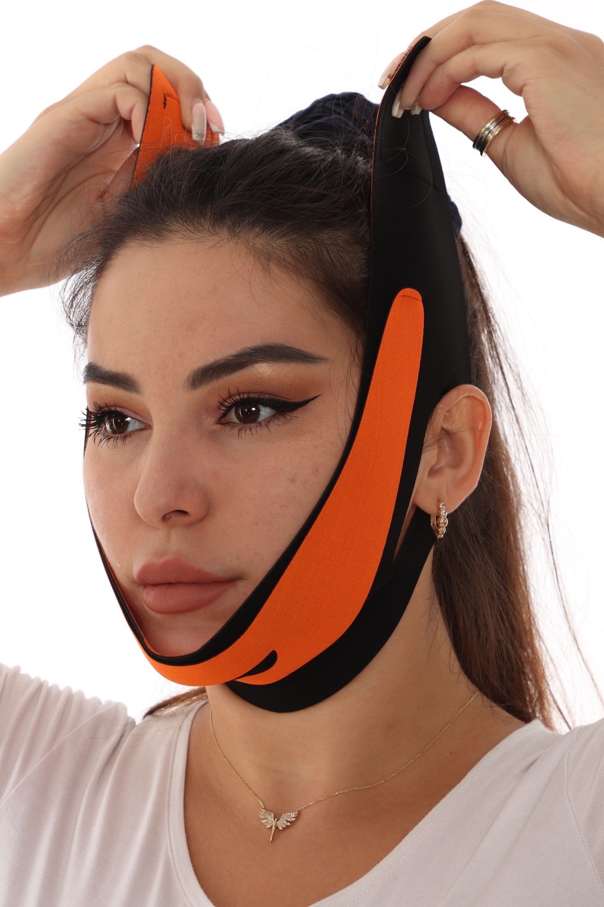 VShapeLift™ Gıdı ve Çene Toparlayıcı Yüz Bandajı – Ayarlanabilir Form Bandı