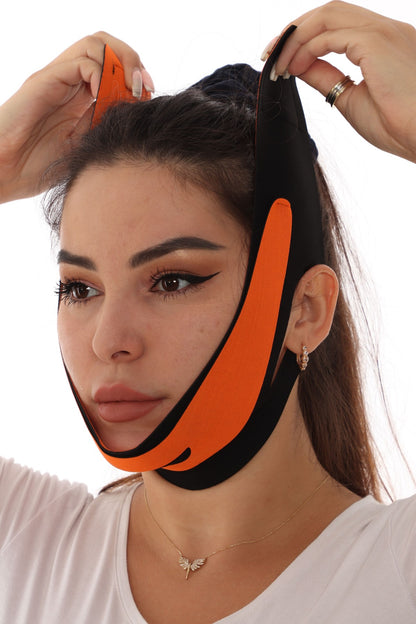 VShapeLift™ Gıdı ve Çene Toparlayıcı Yüz Bandajı – Ayarlanabilir Form Bandı