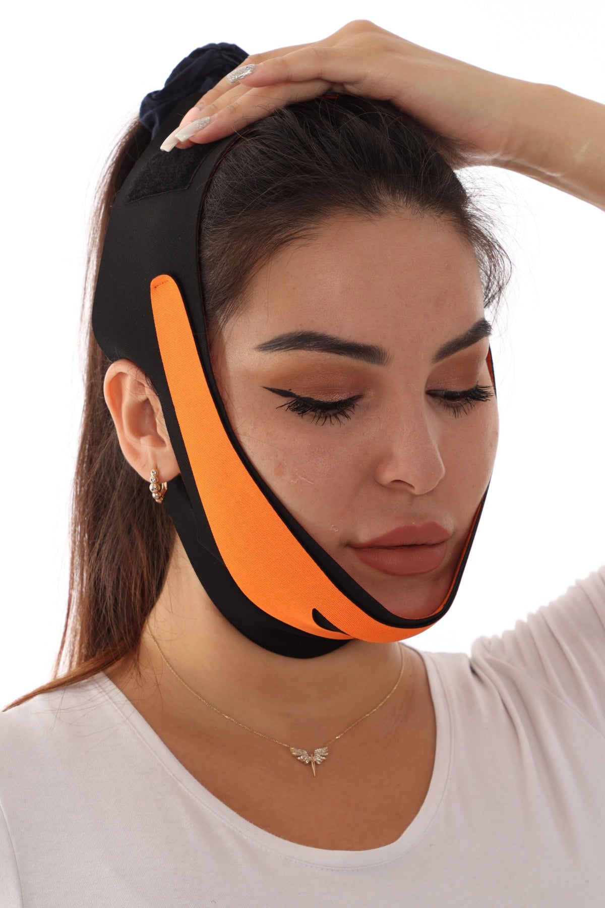 VShapeLift™ Gıdı ve Çene Toparlayıcı Yüz Bandajı – Ayarlanabilir Form Bandı