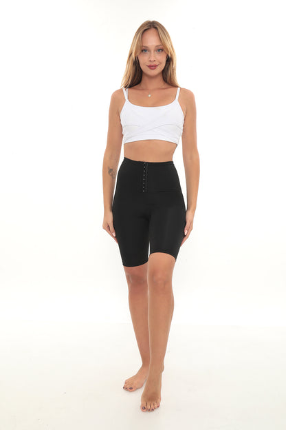 ThermaFit™ 3 Kademeli Agraflı Şort Korse – Isı Destekli Toparlayıcı Spor Tasarım