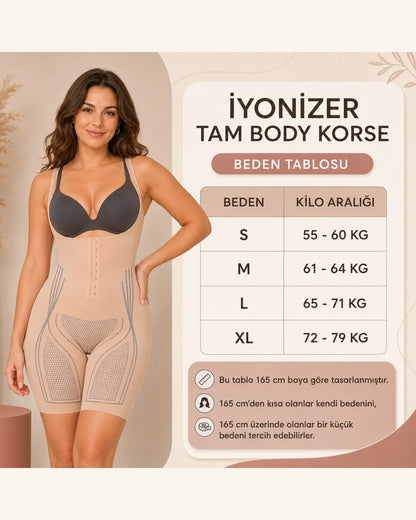 iyonizer body korse beden tablosu kilo aralıkları