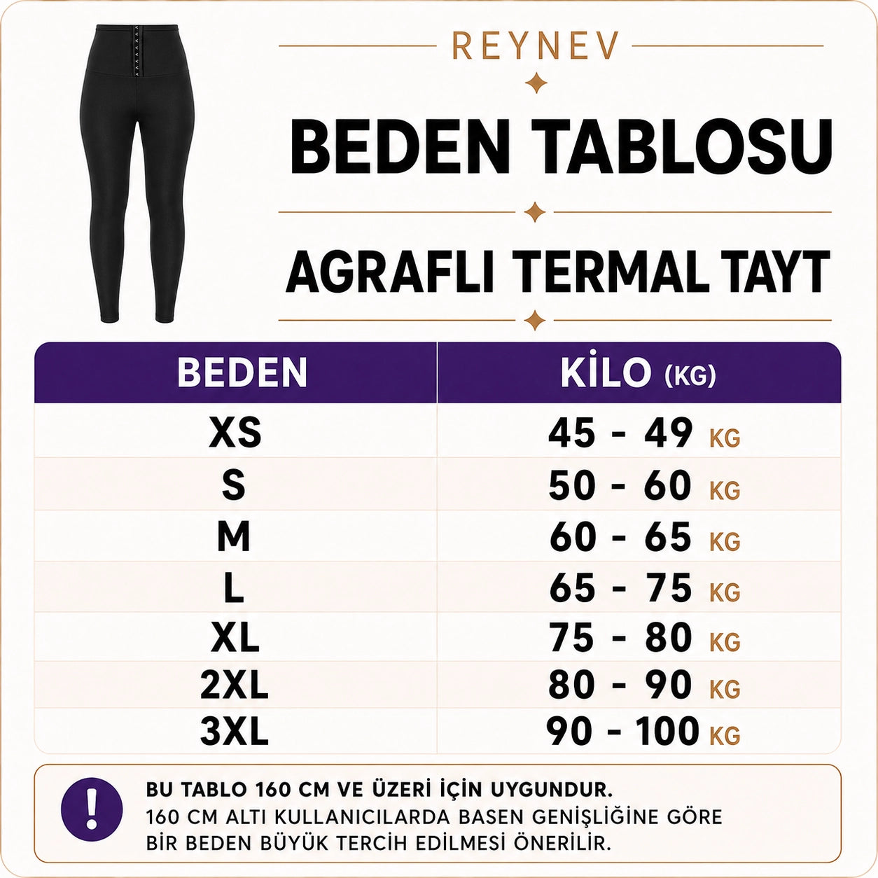 REYNEV 3 Kademeli Agraflı Sauna Taytı – Polymer Terletici Toparlayıcı Tayt