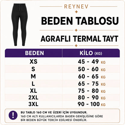 REYNEV 3 Kademeli Agraflı Sauna Taytı – Polymer Terletici Toparlayıcı Tayt