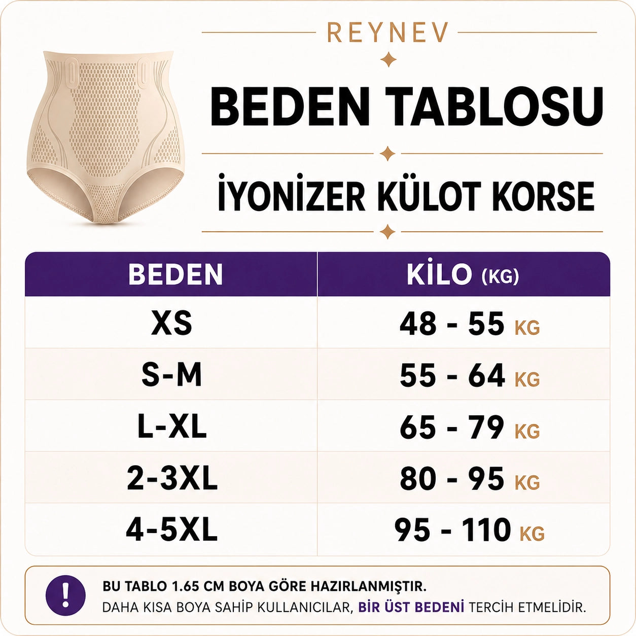 REYNEV İyonizer Korse – Yüksek Bel Toparlayıcı Buz İpek Korse