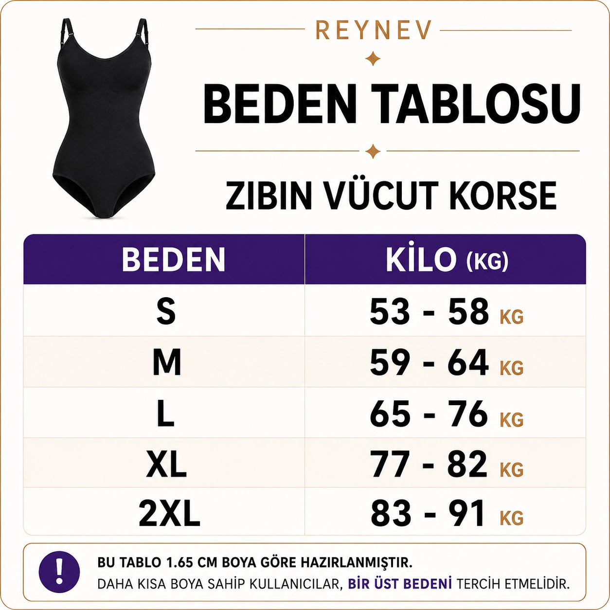 REYNEV Zıbın Korse – 3 Bölge Toparlayıcı, Çıtçıtlı, Dikişsiz Kompresyon
