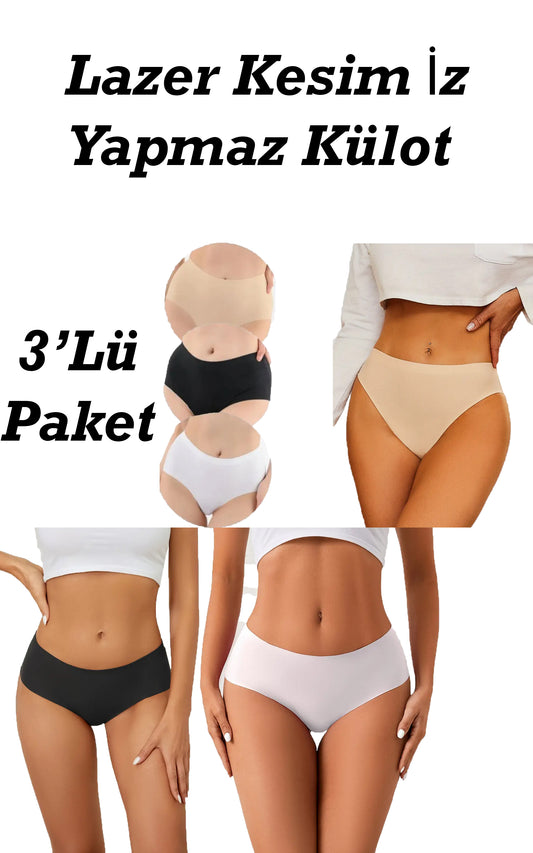SmoothFlex™ Lazer Kesim Külot – İz Yapmayan, Esnek ve Günlük Konfor Sunan Tasarım